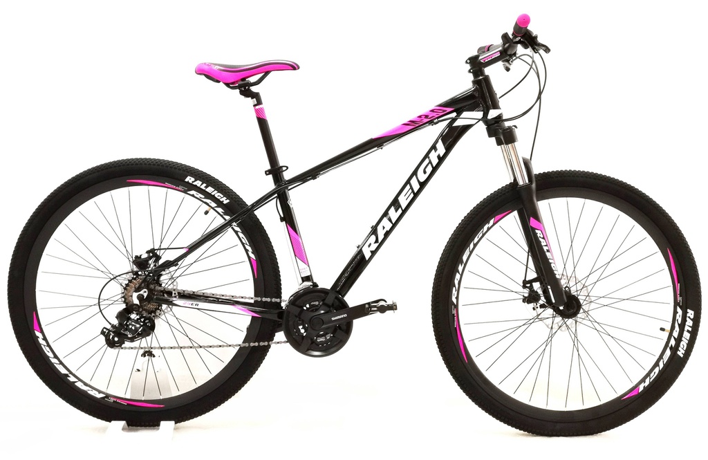 Bicicleta Raleigh 2.0 Dama R29 - 15" - Negro con Rosa y Blanco