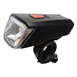 [17226B] Luz Delantera Recargable Usb- 3 Funciones - Waterproof - Con Indicador de Bateria