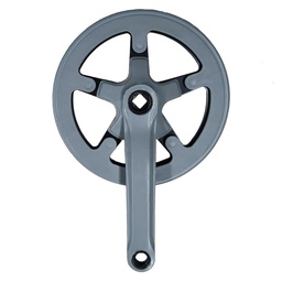 [10978] Plato y Palanca Simple 46 Dientes - 170 mm para Eje Punta Cuadrada - Revestido Plastico