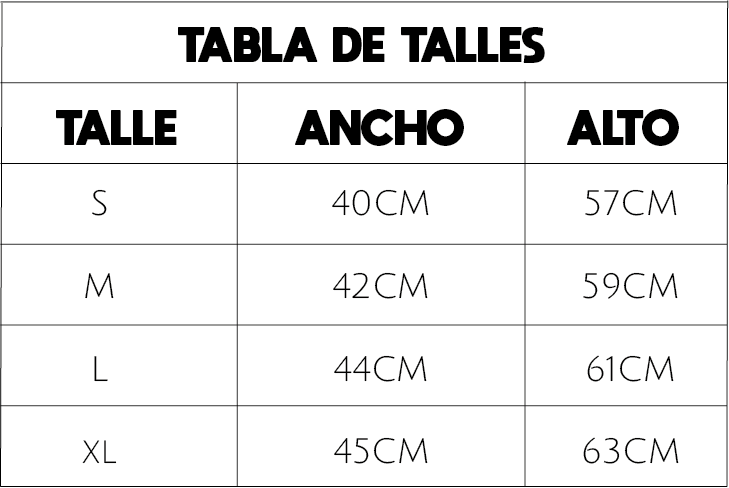 TABLA DE TALLES REMERA ENTALLADA
